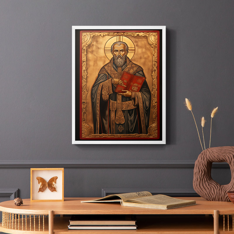 Série Religious Lxxxi - reproduction encadrée de qualité supérieure - prête à être accrochée - aucun clou requis