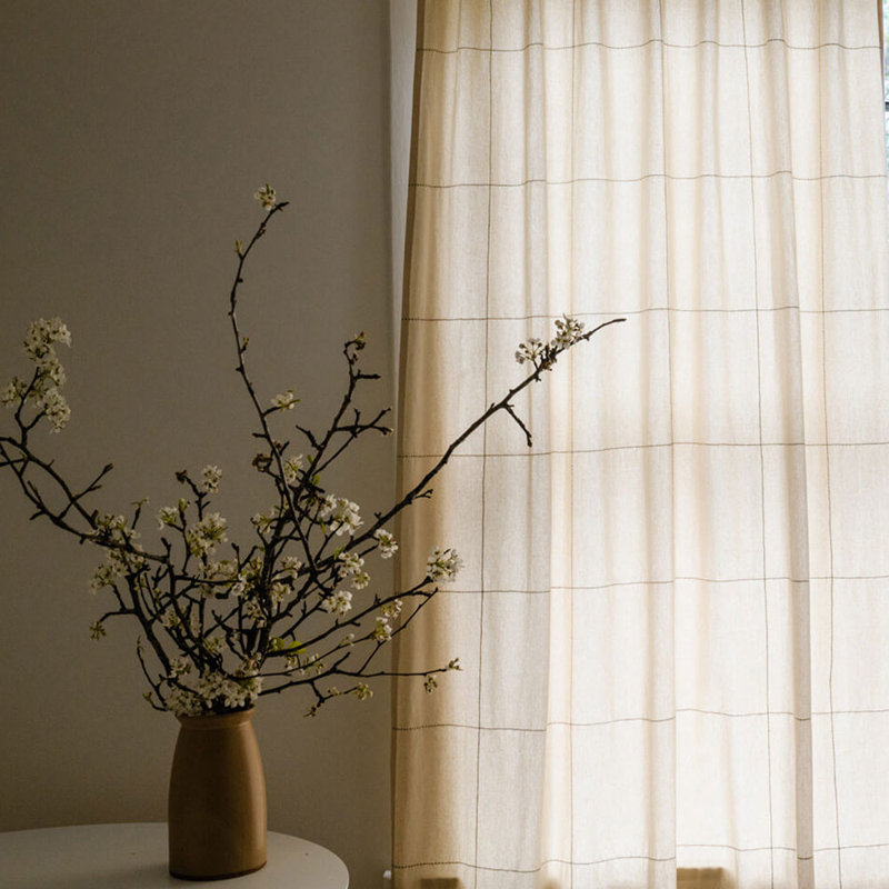 Semi Sheer Curtain Panel, 50" W x 108" L