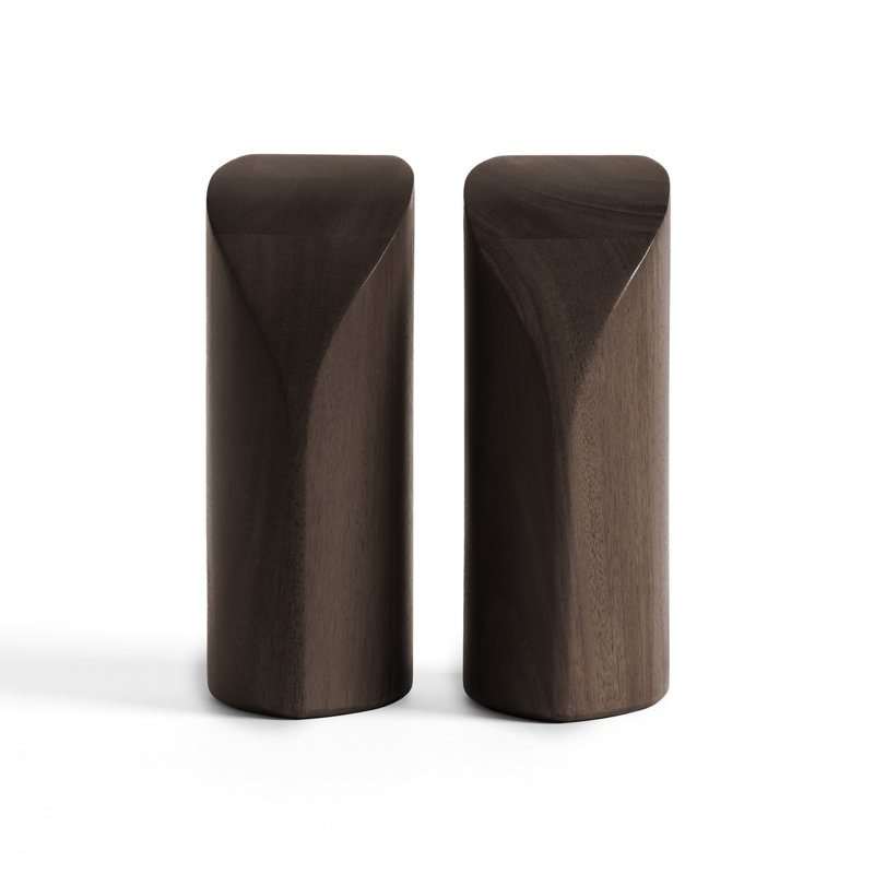 Pi Solid Wood Bookends, Walnut