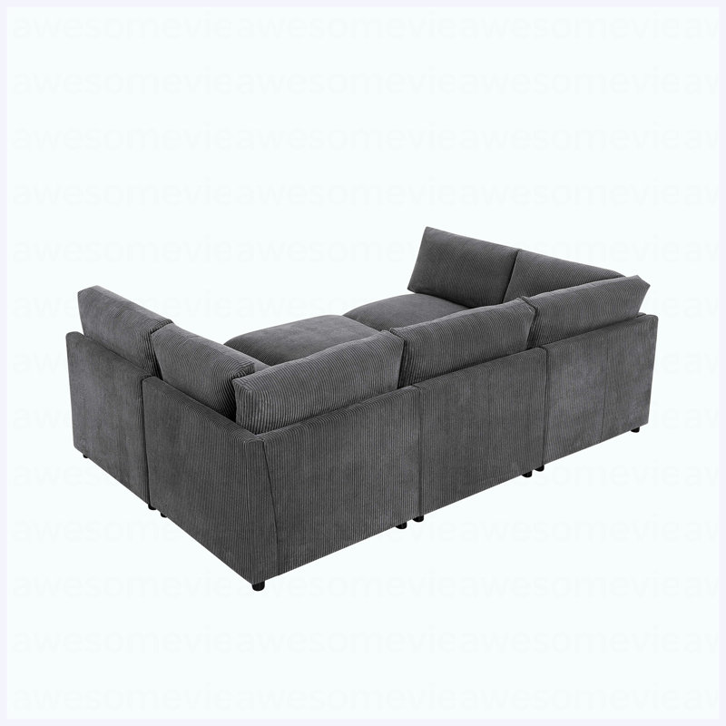 Canapé modulaire réversible en velours côtelé Corduroy