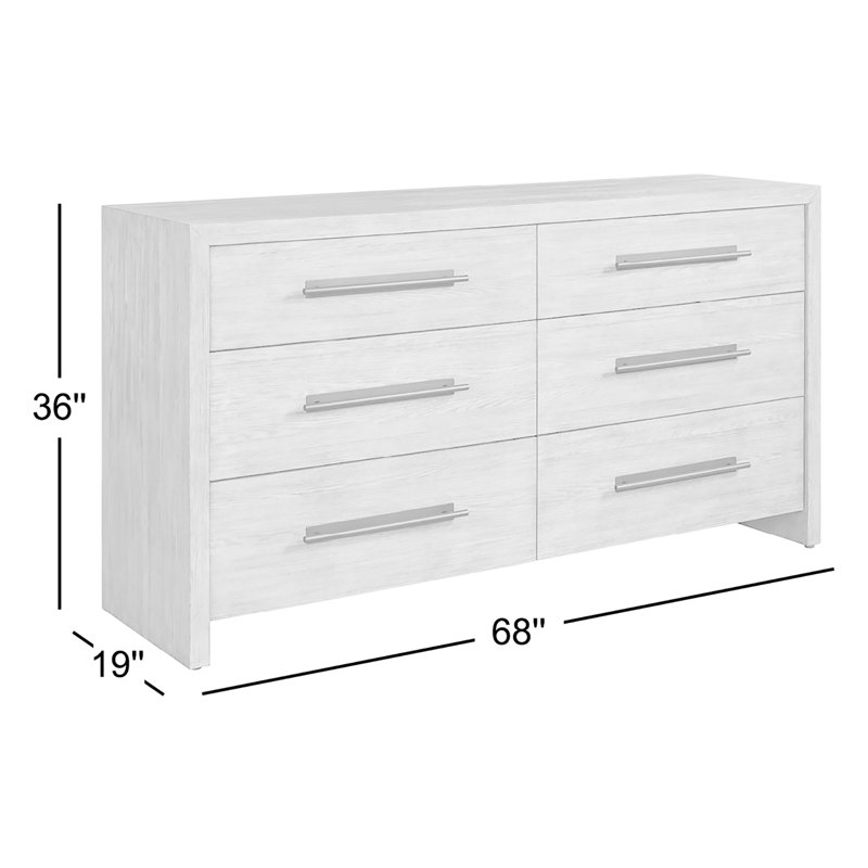 Dwell 6 - Drawer Dresser, Gray