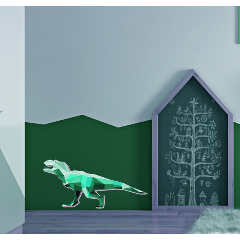 Décalcomanie murale dinosaure polygonal, GD115 (22x41)