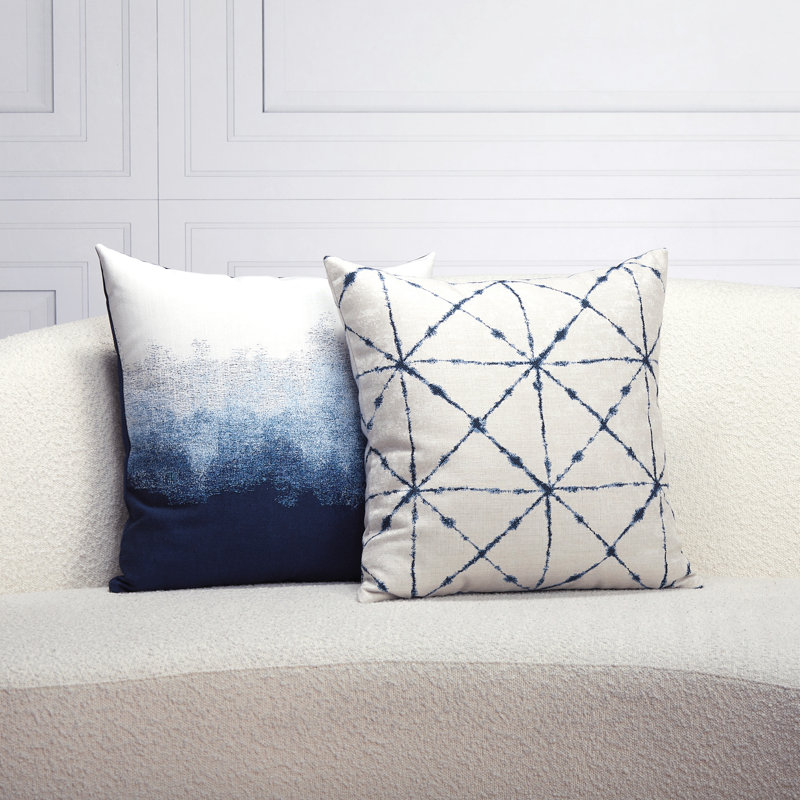 Murmur Throw Square Outdoor Pillow Cover & Insert by Elaine Smith, 20"H x 20"W, Midnight Ombre