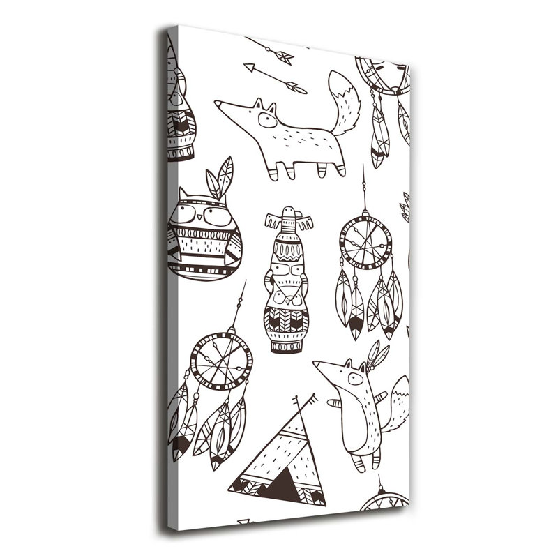 Indian Background - Wrapped Canvas Print
