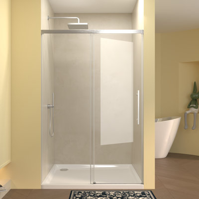 Aldo Frameless Single Sliding Shower Door