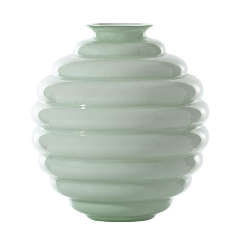 Deco Vase, 9.65" H x 9.06" W x 9.06" D, Rio Green