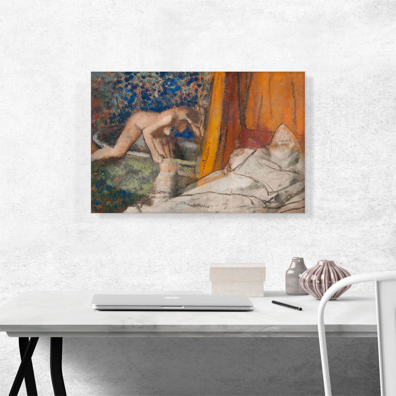 «The Bath 1865» par Edgar Degas - peinture sur toile tendue, H 18 po x l 26 po x P 1,5 po