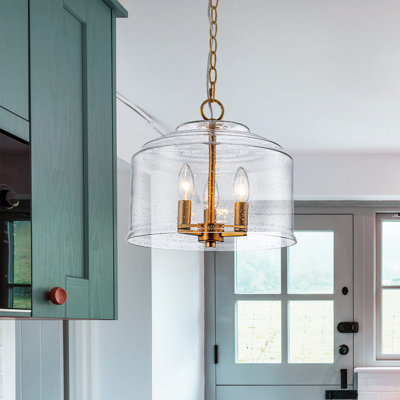 Luminaire suspendu en verre 3 lumières