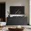 Buffet 67 po avec rangement cannelé, grand buffet avec 6 portes pour le salon ou la chambre à coucher-133282576