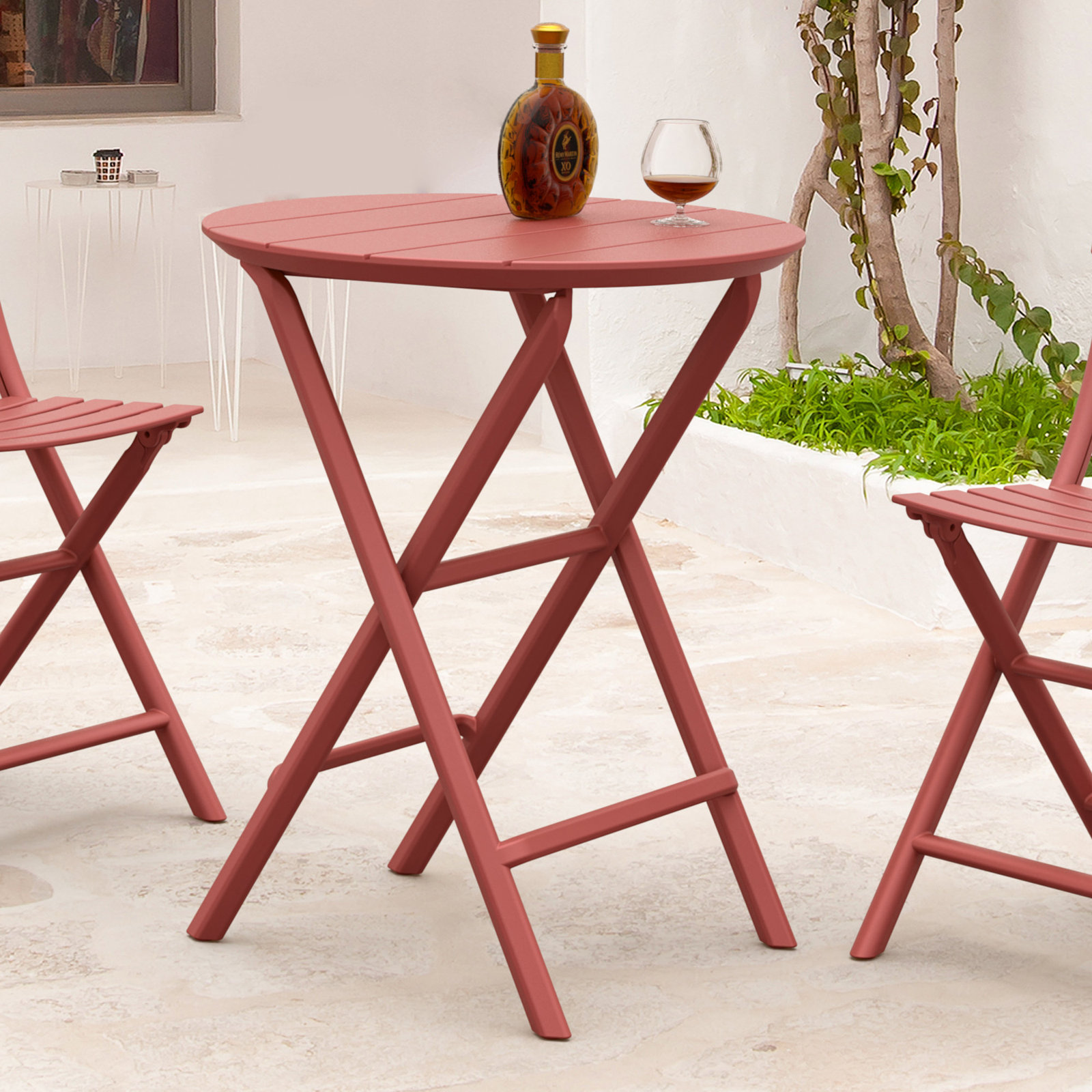 Kittson 24" Patio Dining Table, Marsala