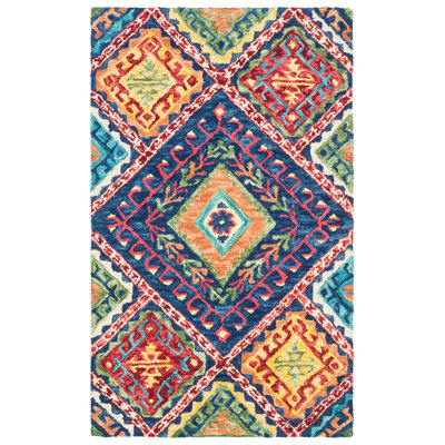 Vahakn Hand Tufted Wool Geometric Rug