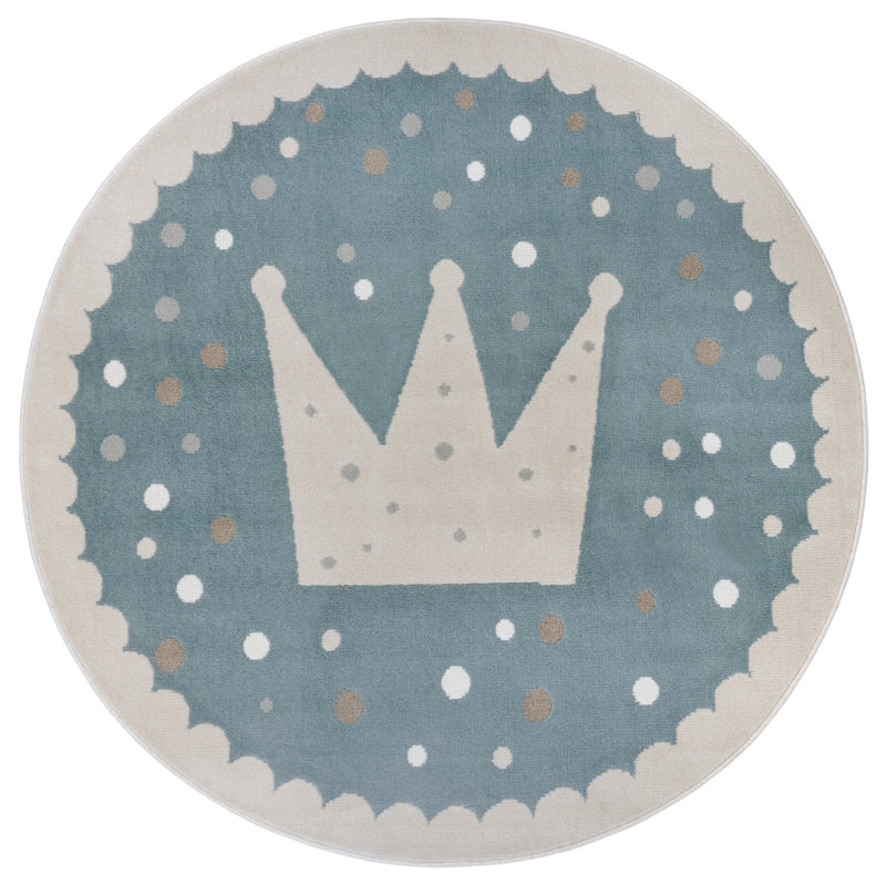 Adventures Children Teal Rug, Round 140cm