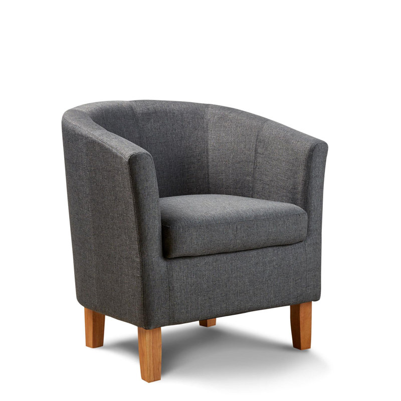 Bedford 67cm Tub Accent Occasional Chair, Charcoal