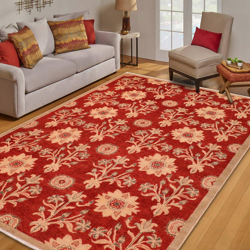 Broadbent Wool Floral Indoor Rug
