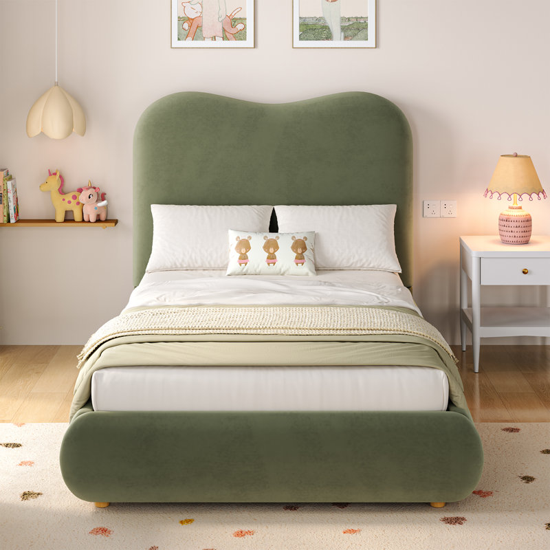 Metal Ottoman Storage Bed, Green