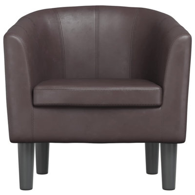 Danard Faux Leather Barrel Chair