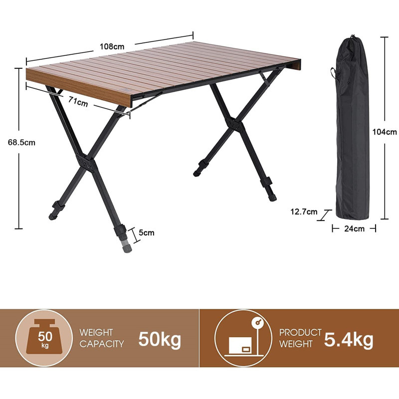 Auggie 276.86cm Rectangular Portable Folding Table