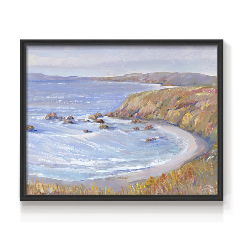Le long de la côte II - Reproduction encadrée - Restickable, H 8 po x l 10 po, Noir