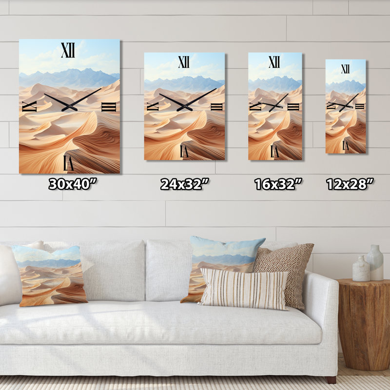 Horloge murale surdimensionnée Desert Dreams, Grand