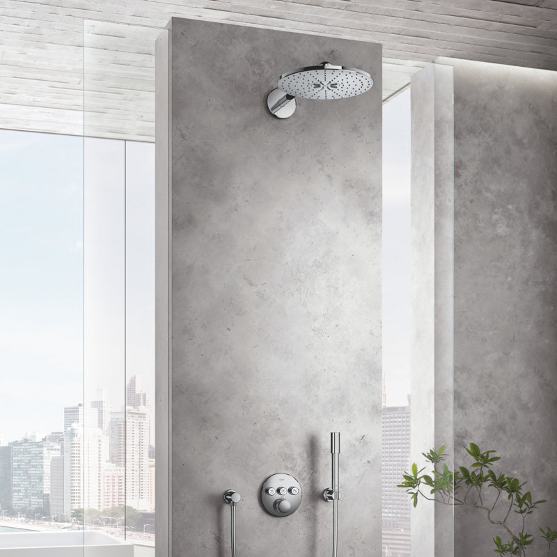 Pomme de douche multifonction Rainshower ™ Smartactive avec buses SpeedClean, Chrome StarLight