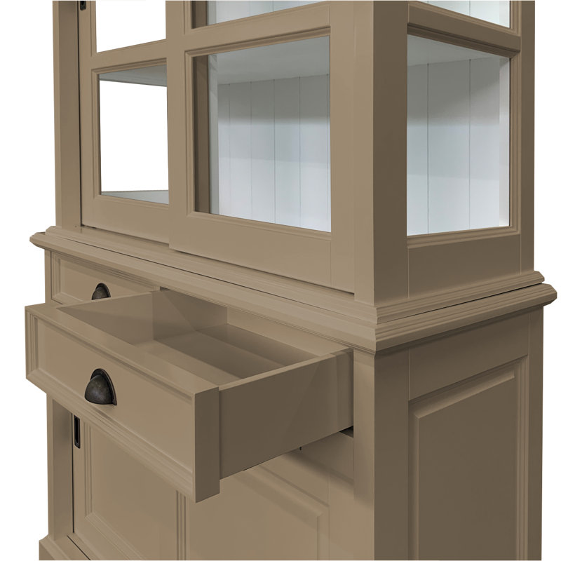 Benjamin-James Display Cabinet, Grey Beige