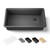 Billings 32-1/2 In. Undermount Single-Bowl Workstation Kitchen Sink