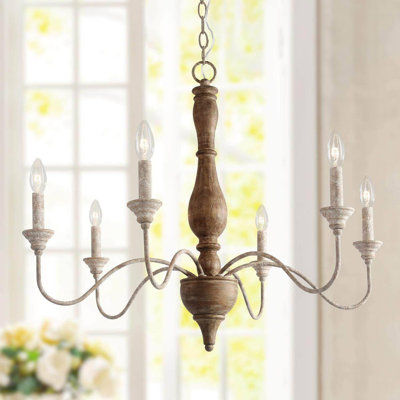 Marcus 6 - Light 29.5“ Farmhouse Candle Style Chandelier