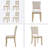 Dining Chairs Only, Modern Minimalist Dining Chairs Set Of 4, Kitchen Chair With Padded Seat, Wooden Upholstered Side Chair For Dining Room, Living Room, Kitchen-1022277530
