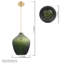Luminaire suspendu en verre texturé 1 lumière Parsnath-1119780067