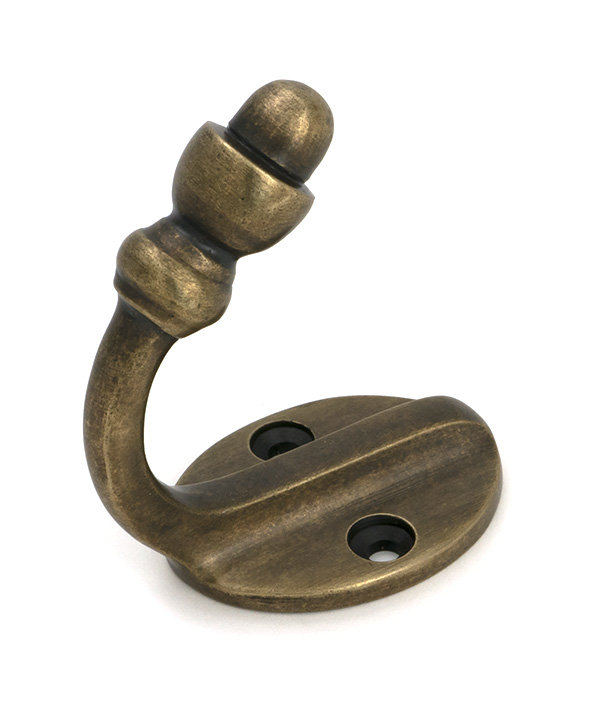 Brass Wall Hook, Burnished Brass