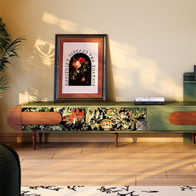 Retro Style Ash Wood TV Stand