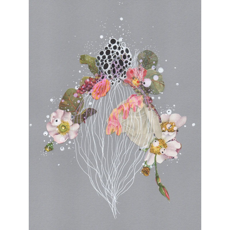 Flower Veil Jellyfish Print by Jenny Brown