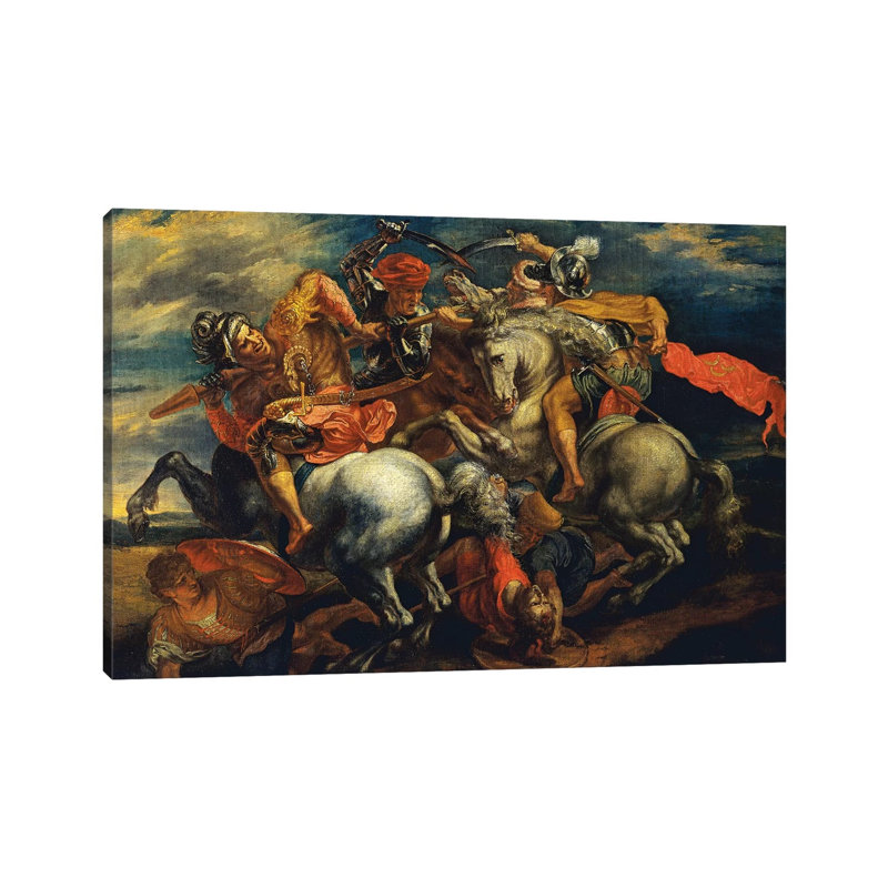 The Battle of Anghiari (The Fight for the Standard) by Peter Paul Rubens - 1 Piece Wrapped Canvas Painting