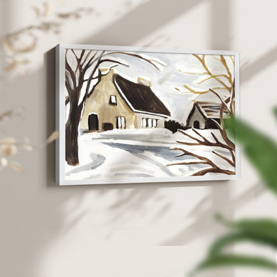 Winter Cottage II - Reproduction encadrée - Restickable
