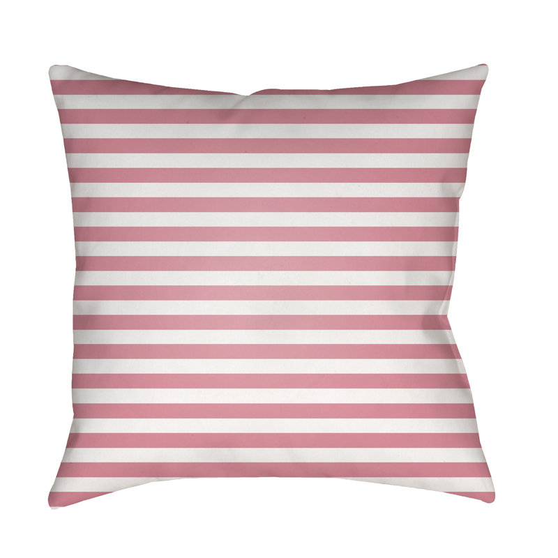  Indoor/Outdoor Throw Pillow, 18" H x 18" W x 3.5" D, Light Pink