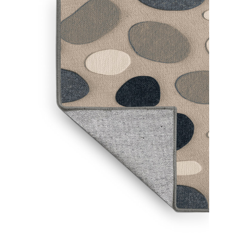 Tapis côtier lavable de style galet de luxe
