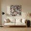 Abstract Shapes 45 Grey Metal Wall Art-1634381459