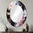 Black Gold Marble Splash II - Black Modern Oval Wall Mirror-394664579
