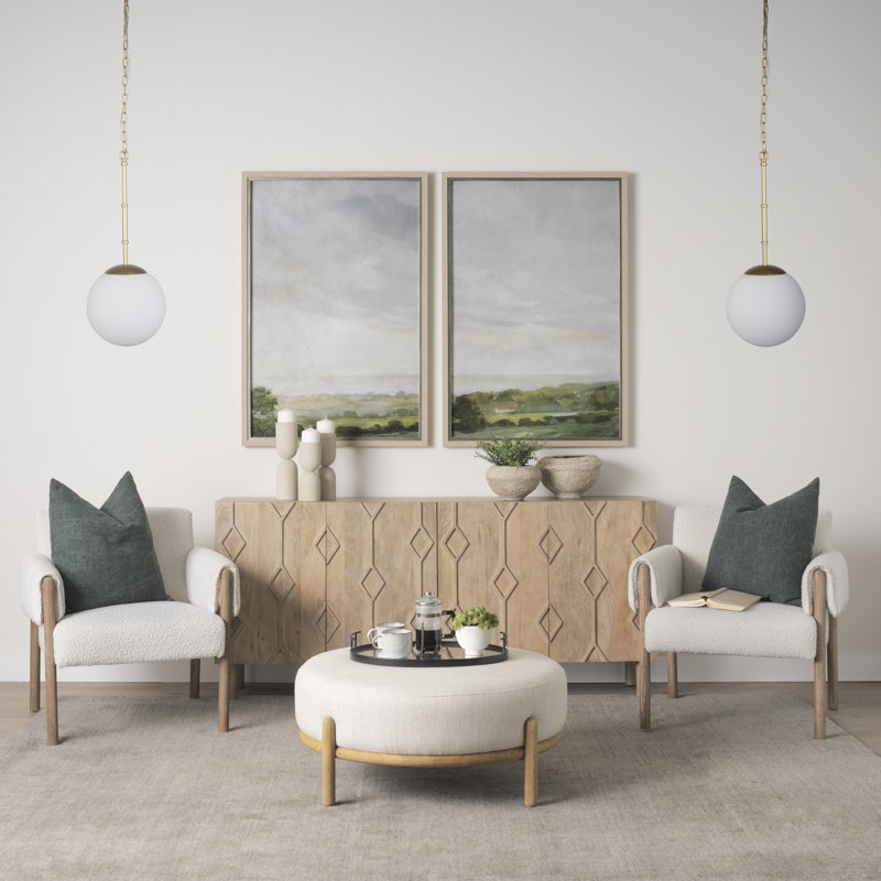 1 - Light Single Pendant, Brushed Gold