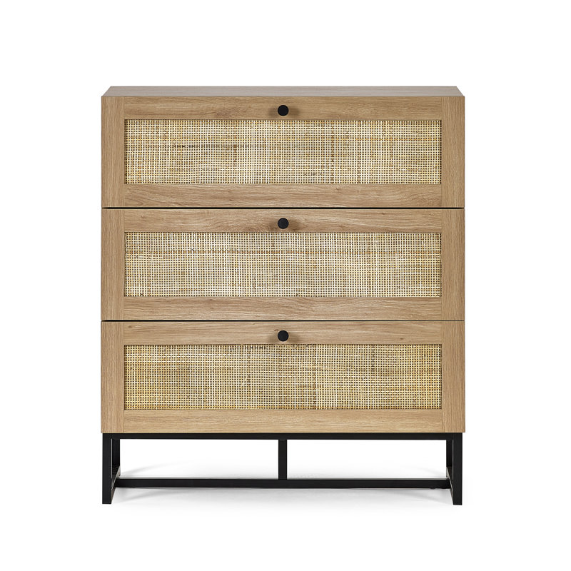 Reese 80cm W 3 - Drawer Chest of Drawers, Oak