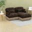 Causeuse modulaire avec repose-pieds Modern Sofas, Leopard Chenille
