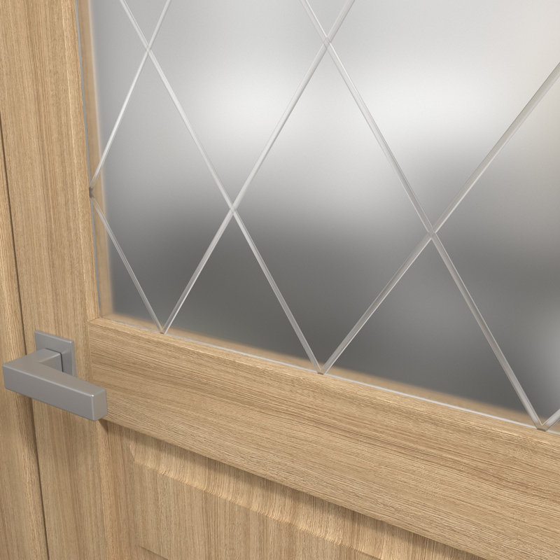 Porte de grange double moderne | Ego 5011 | Ensemble de rail | Portes intérieures solides, Chêne naturel, 56 po x 84 po