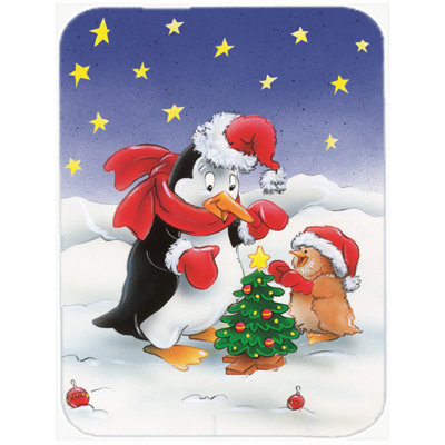 Planche à découper avec arbre de noël pingouin et tourniquet caroline