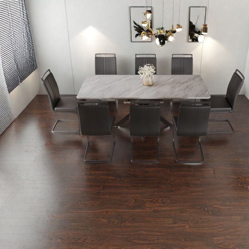 Ensembles de table de salle à manger extensible (doit inclure à la fois la table et la chaise), ensemble de salle à manger moderne en MDF