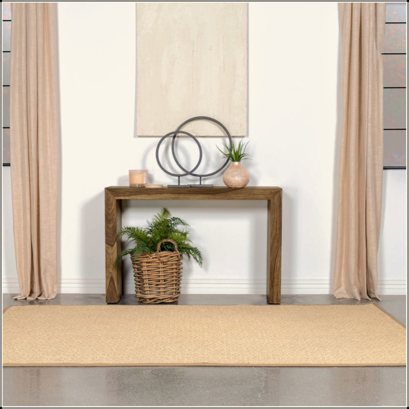 Rectangular Solid Wood Entryway Console Table