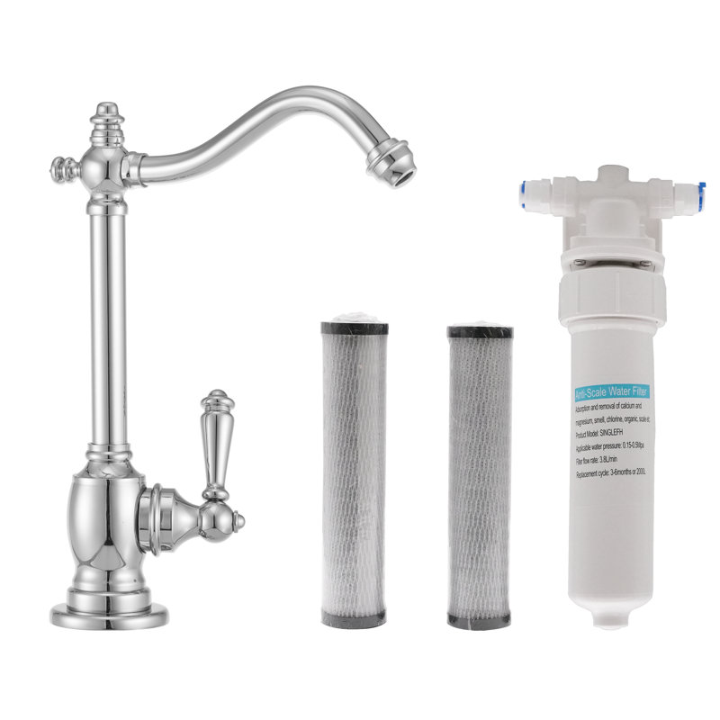 Westbrass Kitchen Faucet with Soap Dispenser, Polished Chrome