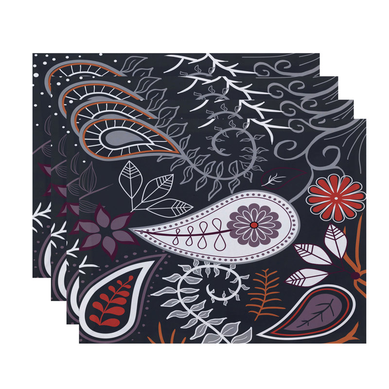 Ensemble de napperons 4 pièces Carbajal, Gris