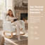 Chaise berçante d'intérieur rembourrée avec repose-pieds et poche latérale-436535789