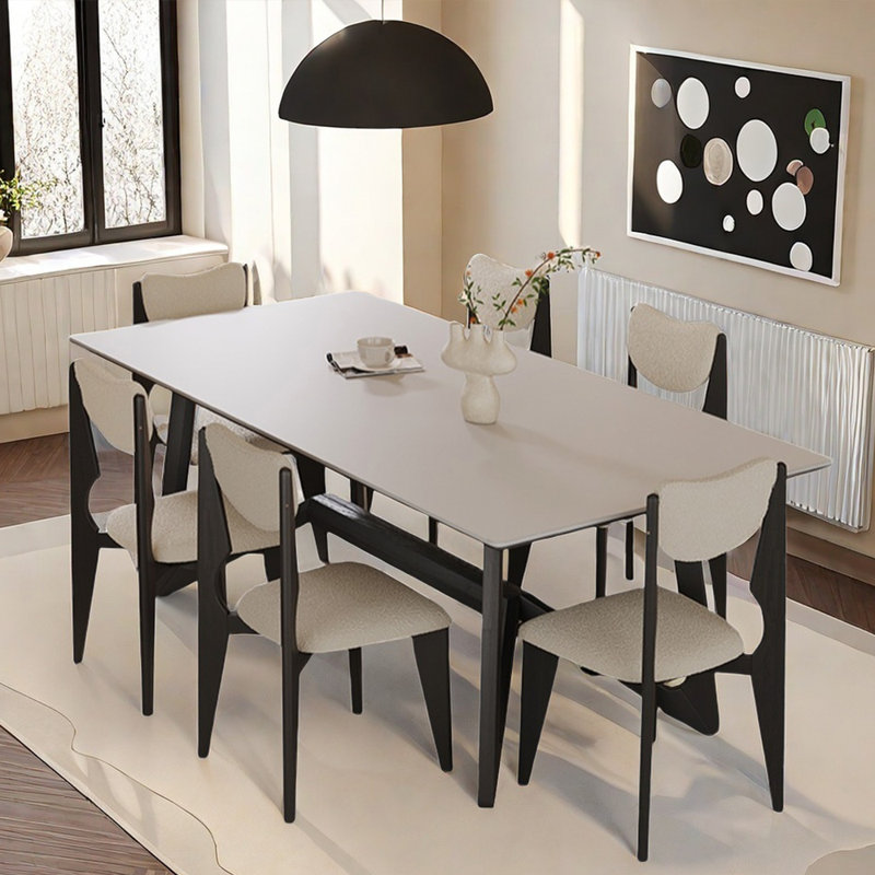 Ensemble de table de salle à manger rectangulaire French French, H 29,5 po x L 55,1 po x l 31,5 po
