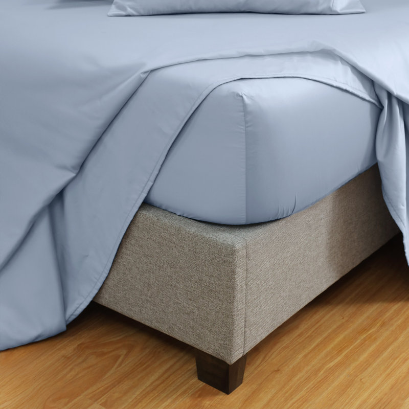 Martex Restore Solid - Soft, Breathable, Cotton Blend, Temperature Regulating, Queen Sheet Set with 2 Pillowcases, Blue